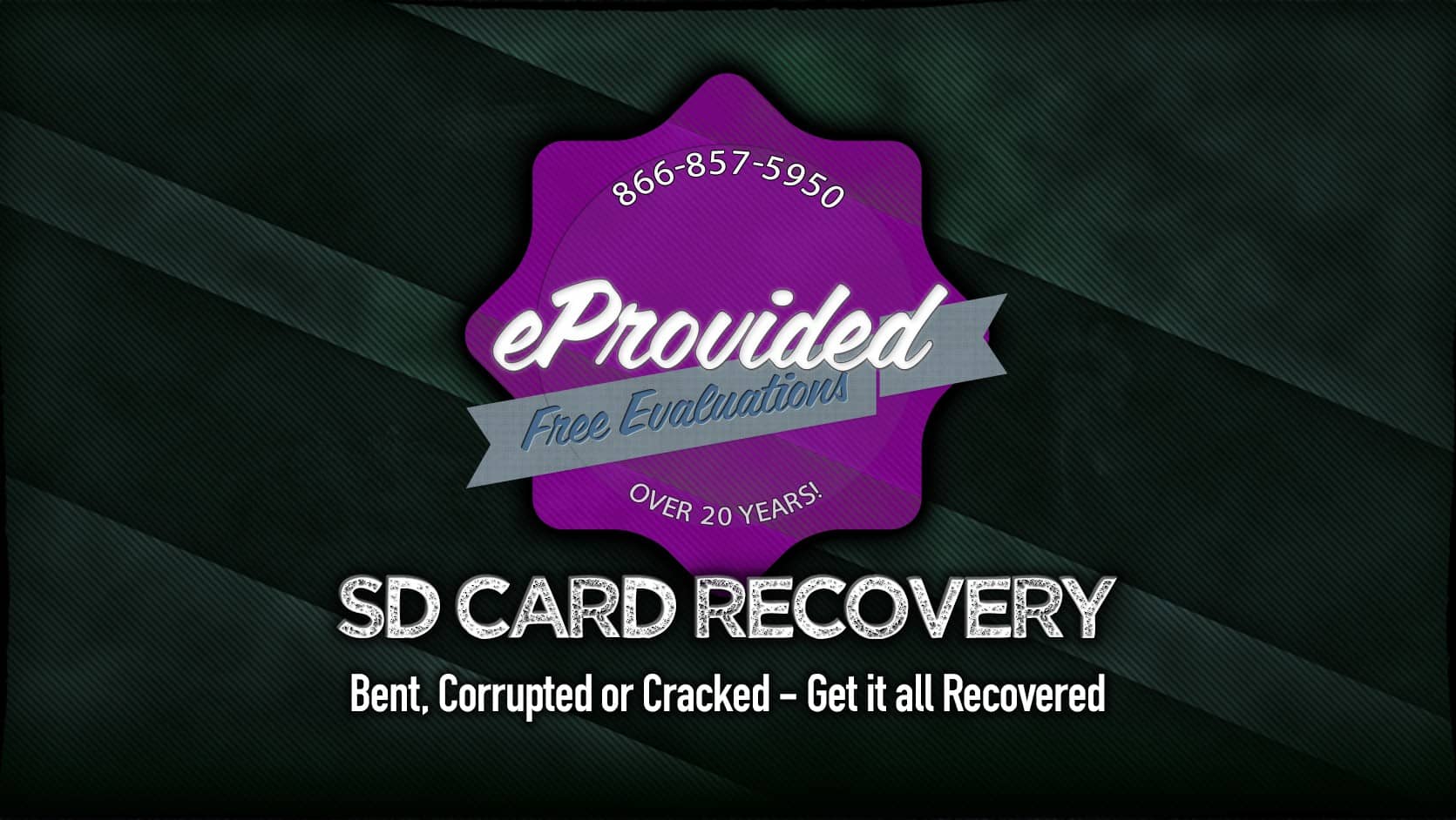 Professional broken memory card recovery services at eProvided recovering damaged SD card